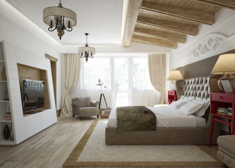 Спальня в стиле кантри — 110 фото необычных примеров дизайна #37