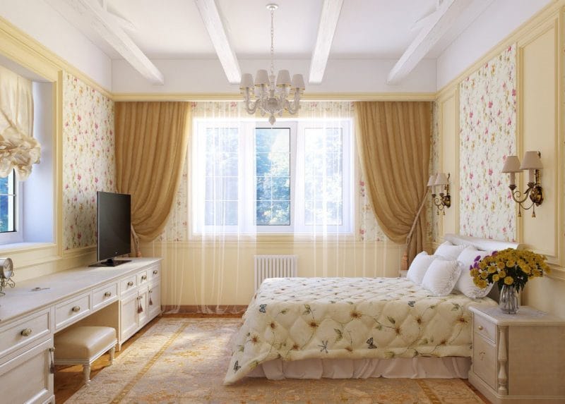 Спальня в стиле кантри — 110 фото необычных примеров дизайна #15