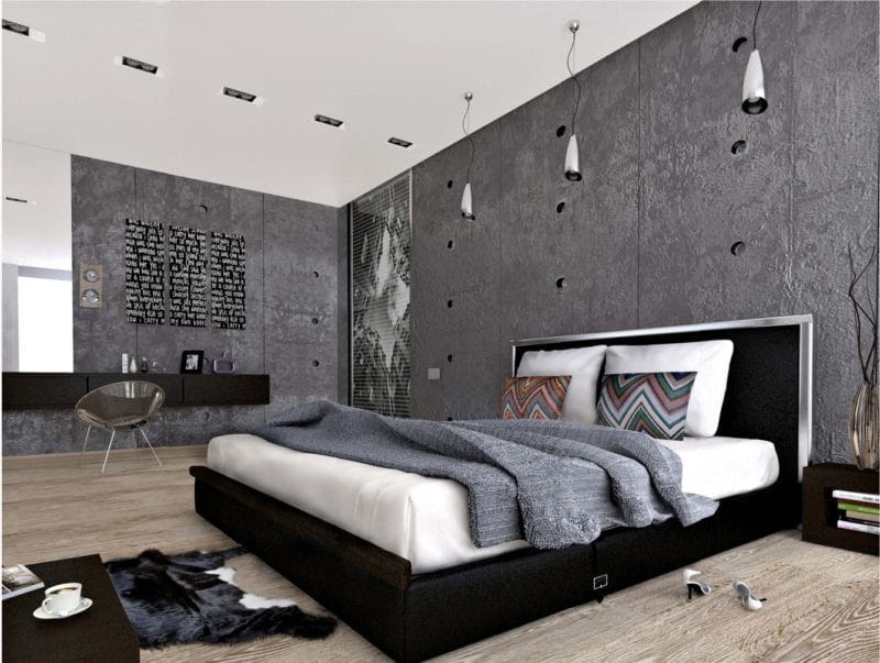 Спальня в стиле лофт — 65 фото идей оформления #12