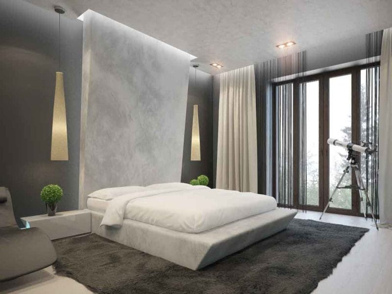 Спальня в стиле минимализм: особенности стильного и лаконичного дизайна (60 фото) #15