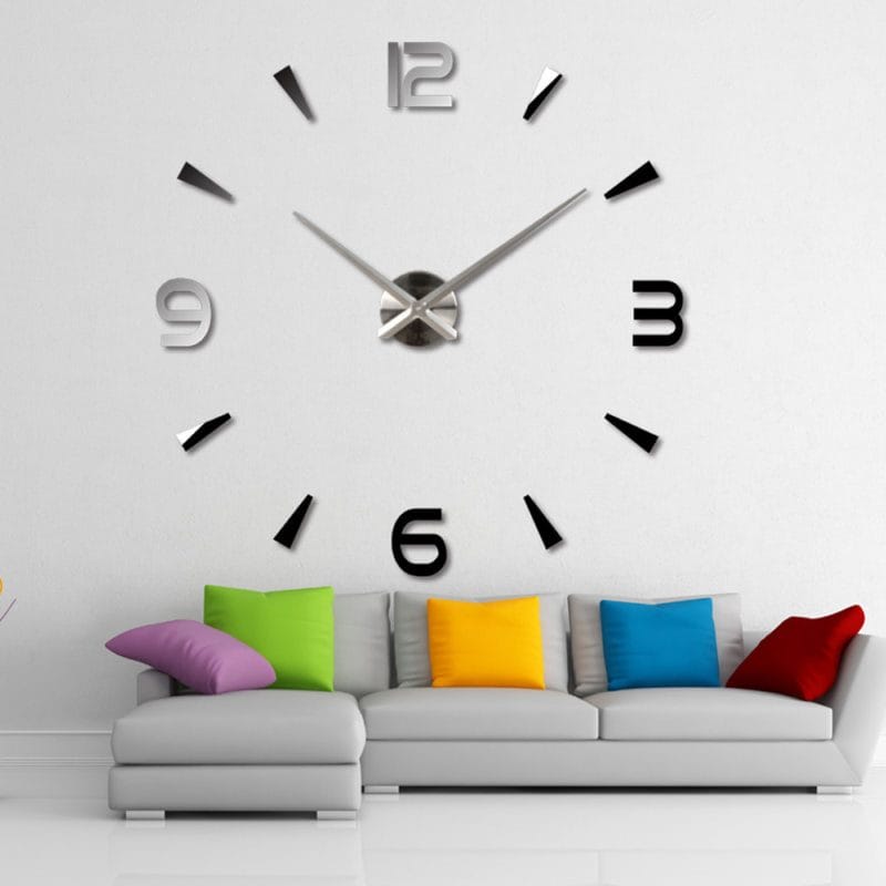 Часы для гостиной — интересный декор для дизайна гостиной (65 фото идей) #8