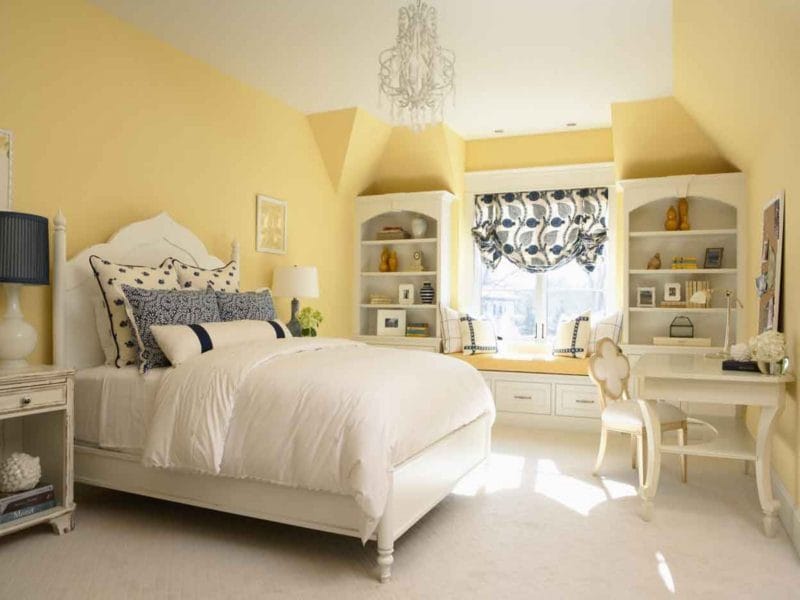 Желтая спальня — фото идеального сочетания желтого цвета в интерьере #27