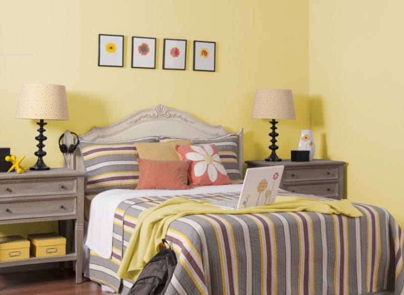 Желтая спальня — фото идеального сочетания желтого цвета в интерьере #18