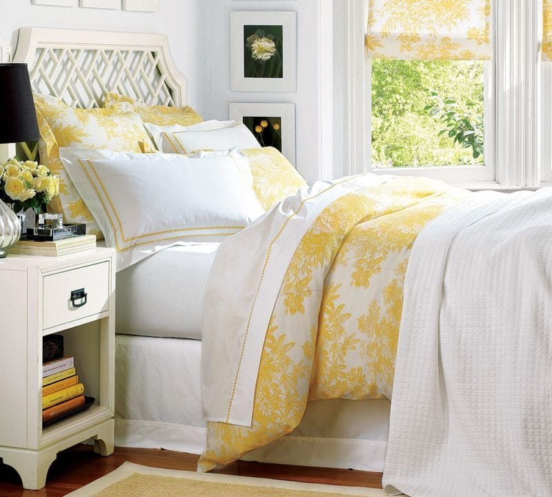 Желтая спальня — фото идеального сочетания желтого цвета в интерьере #41