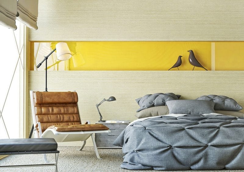 Желтая спальня — фото идеального сочетания желтого цвета в интерьере #42