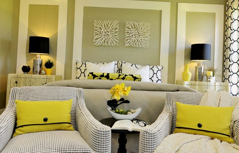 Желтая спальня — фото идеального сочетания желтого цвета в интерьере #4