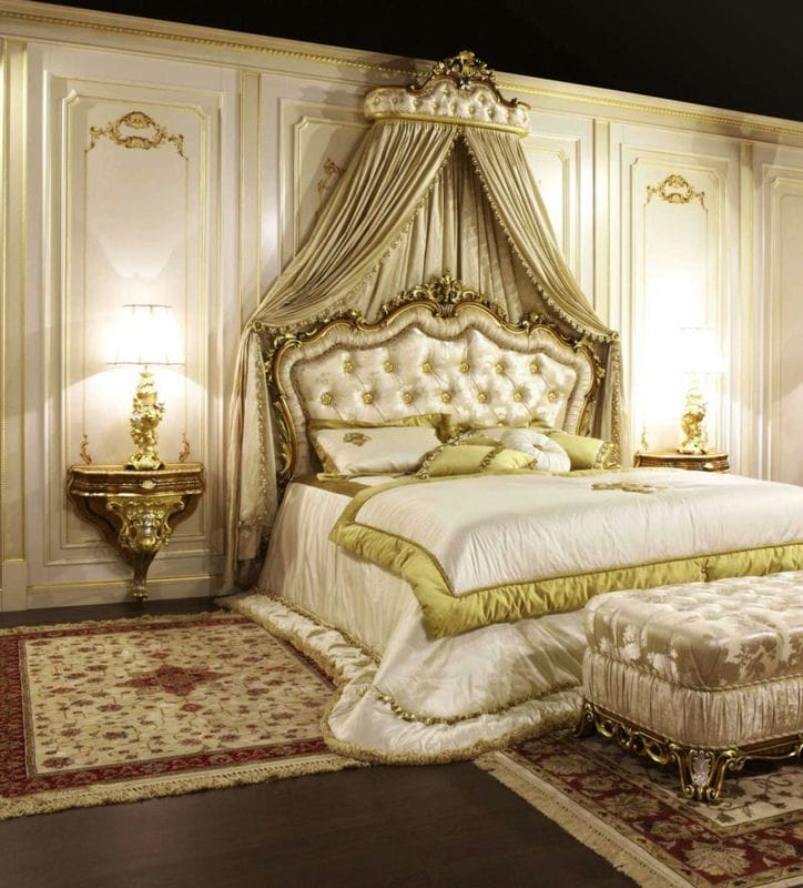 Золотая спальня: роскошный и гламурный дизайн (86 фото) #5