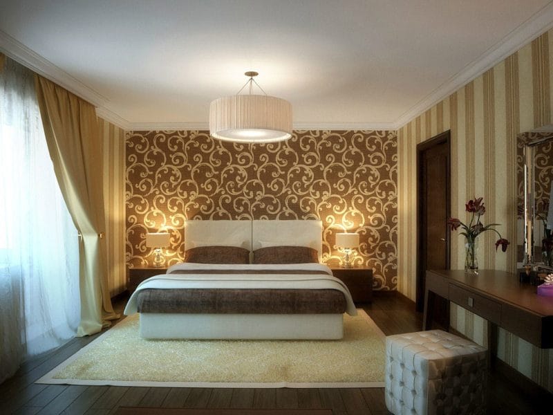 Золотая спальня: роскошный и гламурный дизайн (86 фото) #7