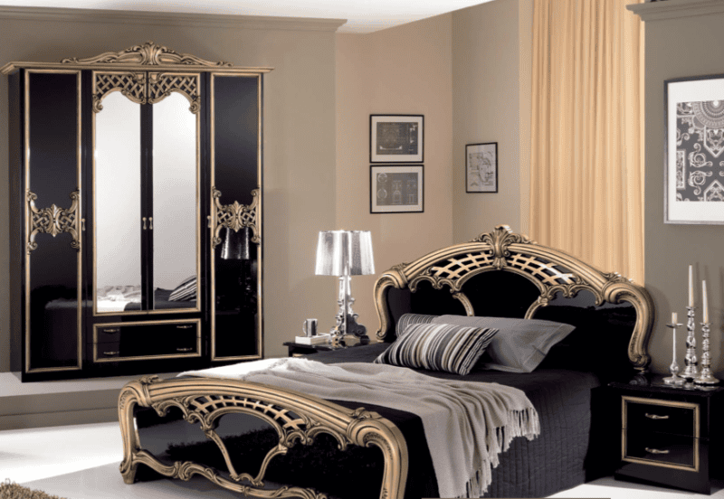 Золотая спальня: роскошный и гламурный дизайн (86 фото) #30