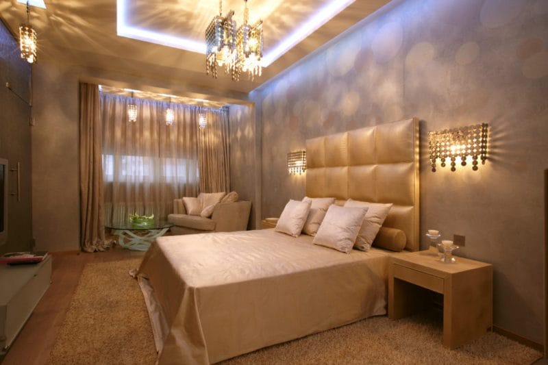 Золотая спальня: роскошный и гламурный дизайн (86 фото) #26