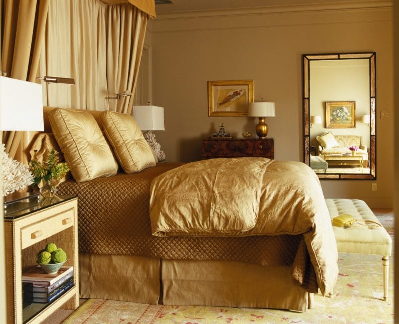 Золотая спальня: роскошный и гламурный дизайн (86 фото) #18