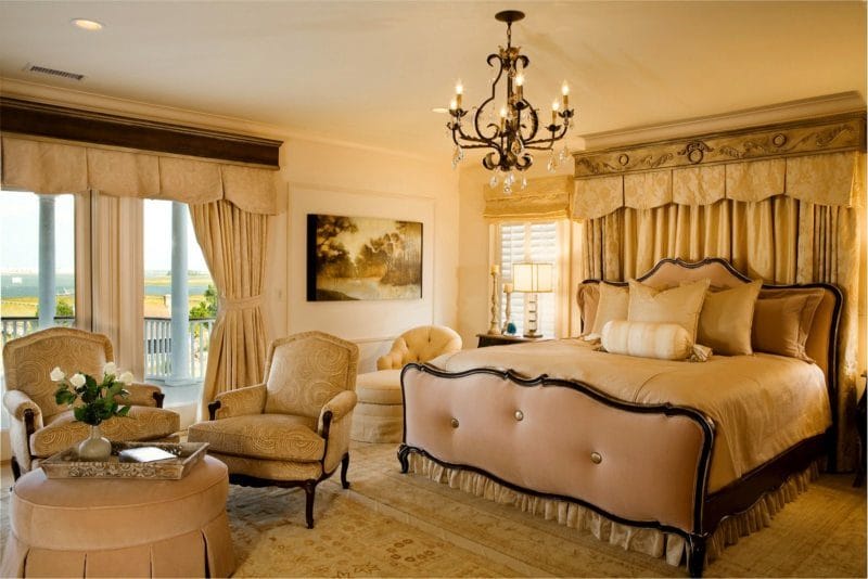 Золотая спальня: роскошный и гламурный дизайн (86 фото) #37