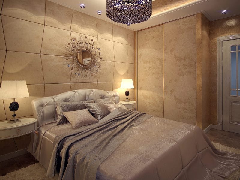 Золотая спальня: роскошный и гламурный дизайн (86 фото) #20