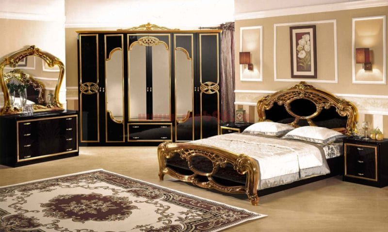 Золотая спальня: роскошный и гламурный дизайн (86 фото) #38