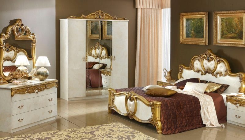 Золотая спальня: роскошный и гламурный дизайн (86 фото) #43