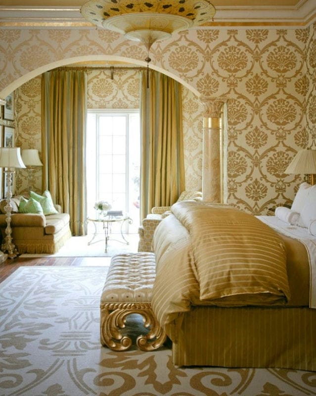 Золотая спальня: роскошный и гламурный дизайн (86 фото) #44