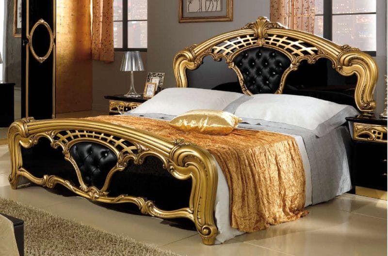 Золотая спальня: роскошный и гламурный дизайн (86 фото) #45