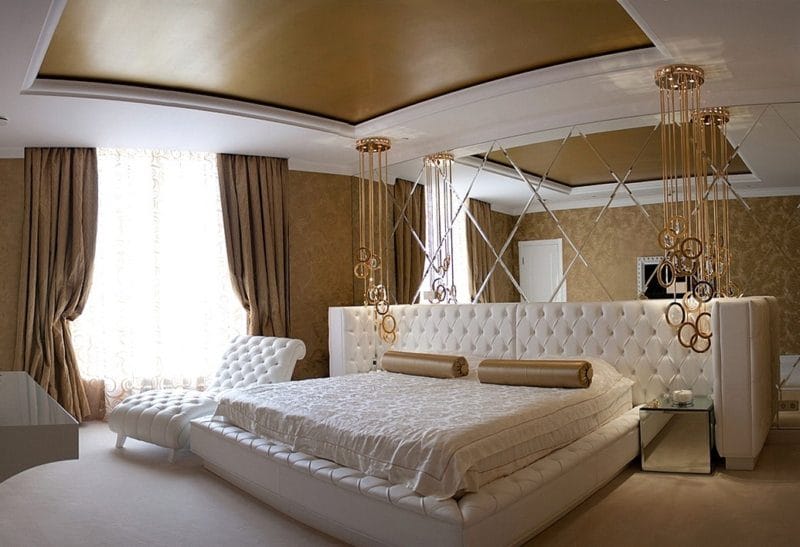 Золотая спальня: роскошный и гламурный дизайн (86 фото) #23