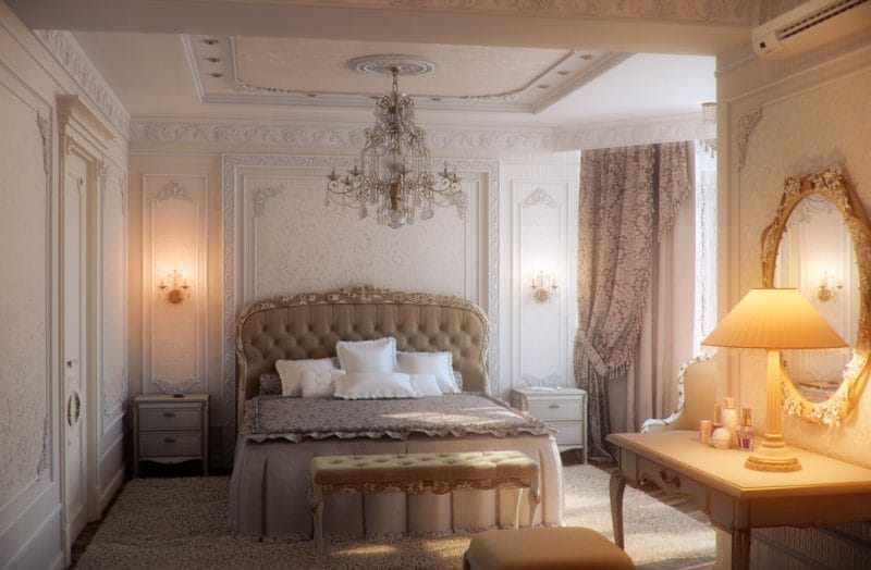 Золотая спальня: роскошный и гламурный дизайн (86 фото) #48