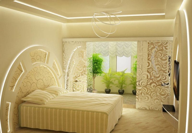 Золотая спальня: роскошный и гламурный дизайн (86 фото) #49