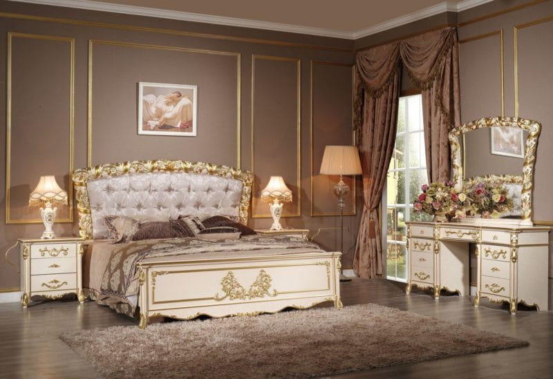 Золотая спальня: роскошный и гламурный дизайн (86 фото) #8