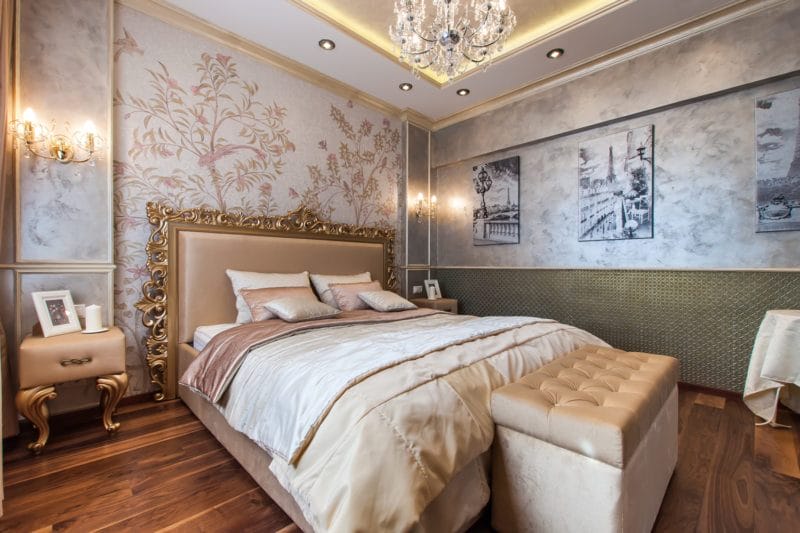 Золотая спальня: роскошный и гламурный дизайн (86 фото) #3