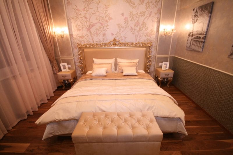Золотая спальня: роскошный и гламурный дизайн (86 фото) #9