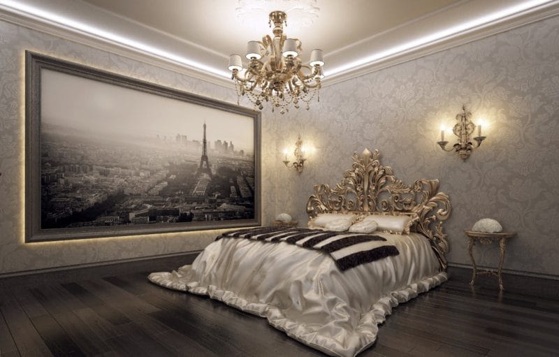 Золотая спальня: роскошный и гламурный дизайн (86 фото) #31