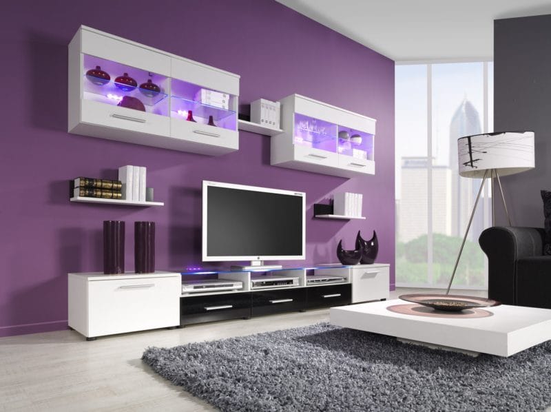 Фиолетовая гостиная — практические советы идеального сочетания (77 фото) #43