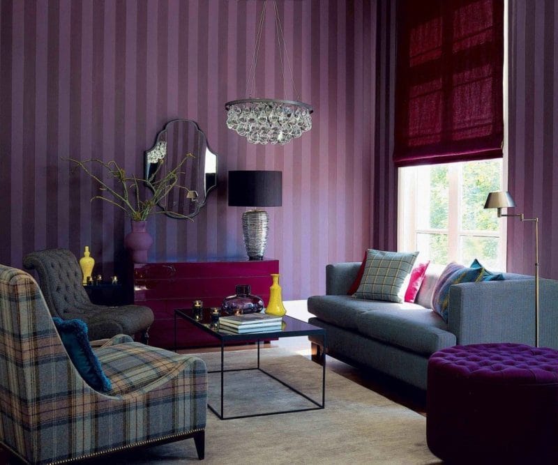 Фиолетовая гостиная — практические советы идеального сочетания (77 фото) #6