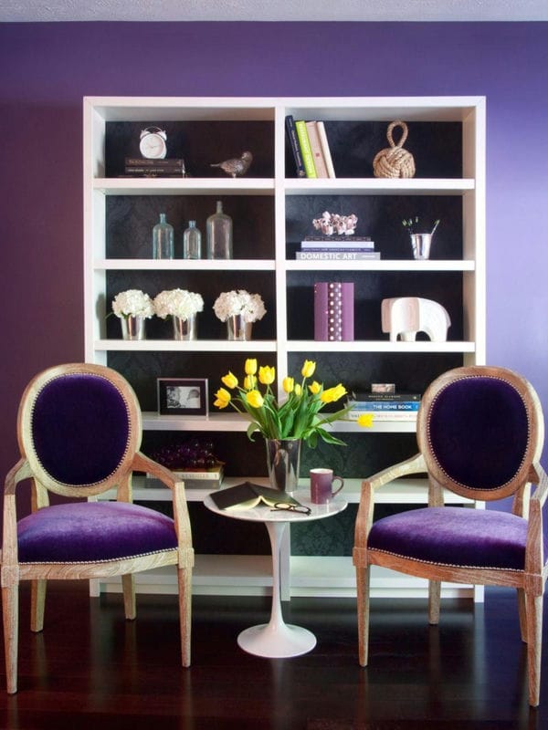 Фиолетовая гостиная — практические советы идеального сочетания (77 фото) #19