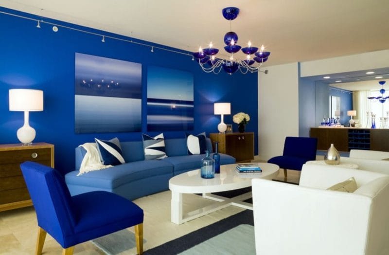 Дизайн гостиной-спальни — как совместить два интерьера? 80 фото необычных идей зонирования. #20