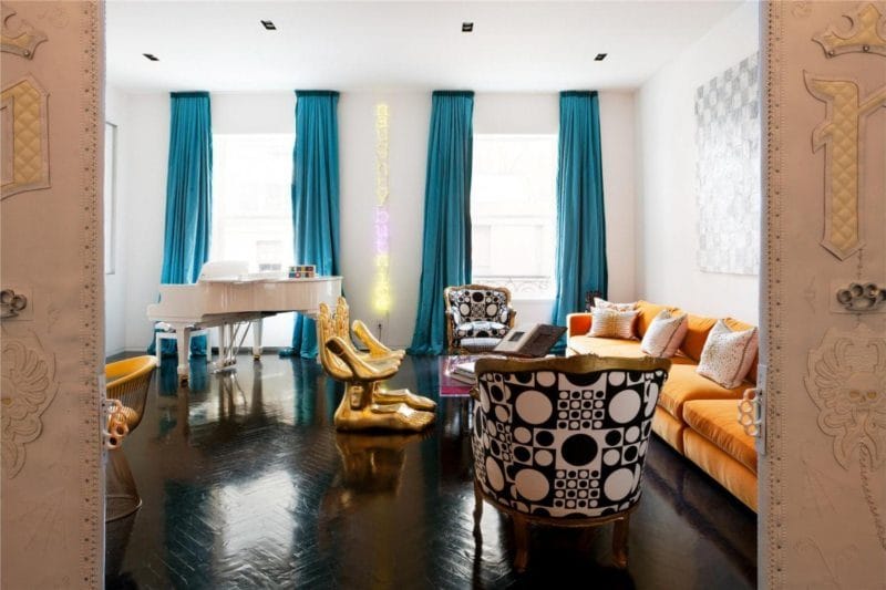 Золотая гостиная: элегантный и роскошный дизайн на 90 фото #13