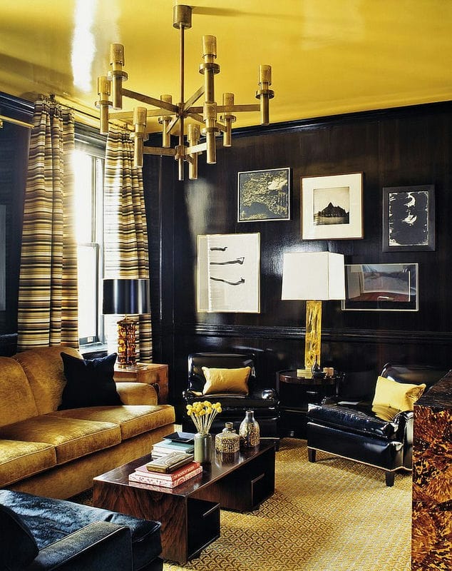 Золотая гостиная: элегантный и роскошный дизайн на 90 фото #41