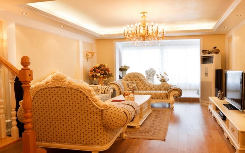 Золотая гостиная: элегантный и роскошный дизайн на 90 фото #44