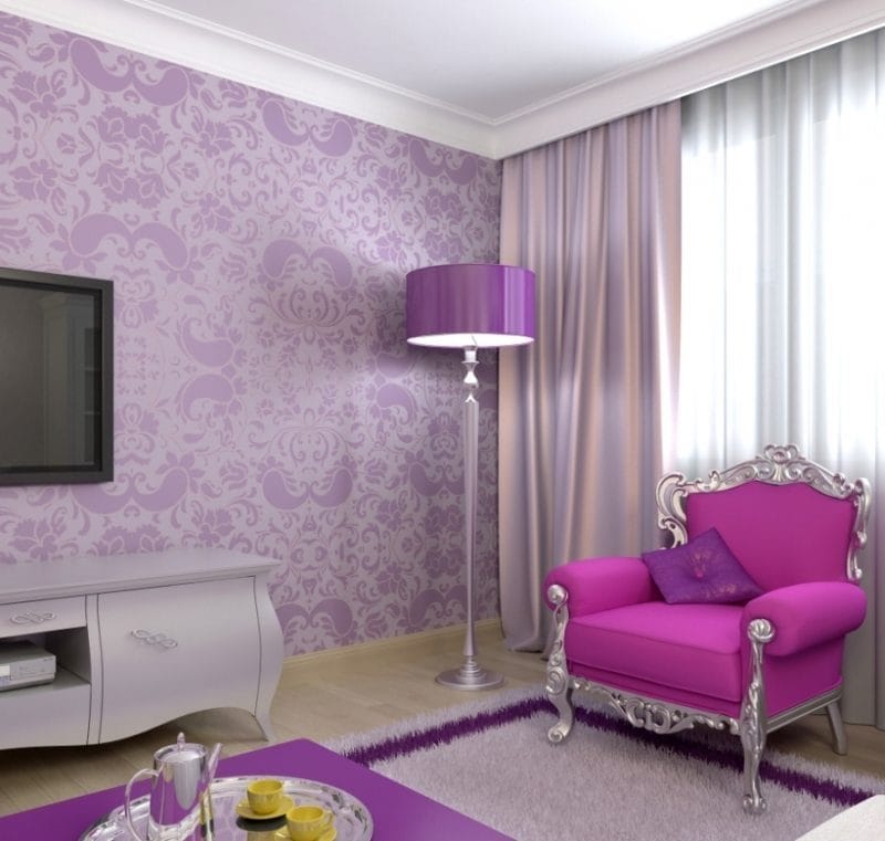Фиолетовая гостиная — практические советы идеального сочетания (77 фото) #21