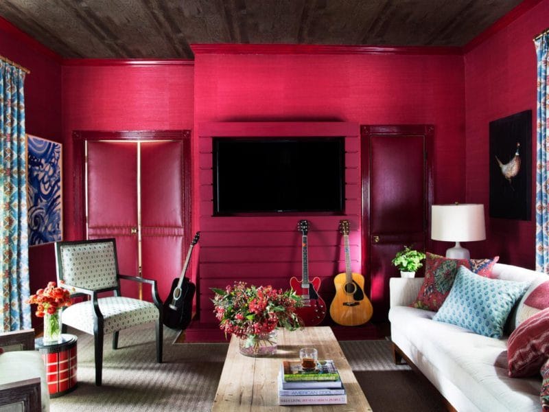 Розовая гостиная — 70 фото нежного дизайна гостиной с розовым оттенком #2