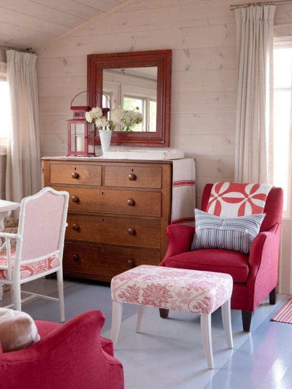 Розовая гостиная — 70 фото нежного дизайна гостиной с розовым оттенком #19