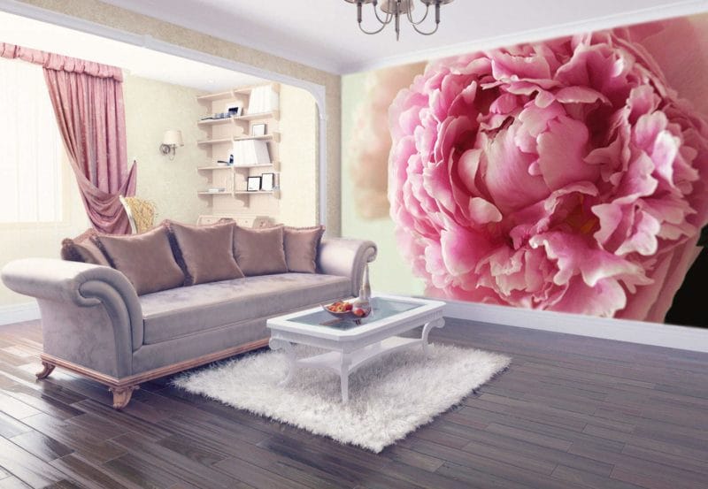 Розовая гостиная — 70 фото нежного дизайна гостиной с розовым оттенком #9