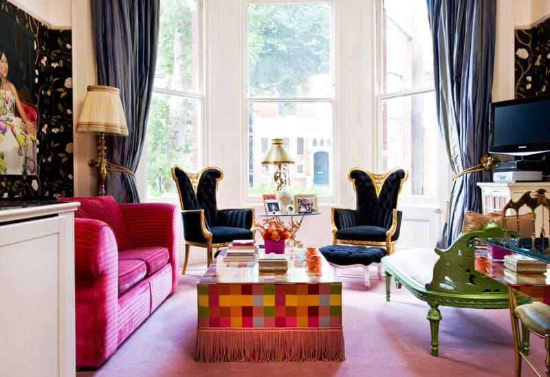 Розовая гостиная — 70 фото нежного дизайна гостиной с розовым оттенком #15