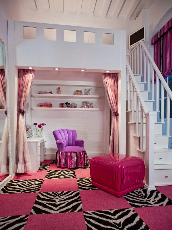 Розовая гостиная — 70 фото нежного дизайна гостиной с розовым оттенком #23
