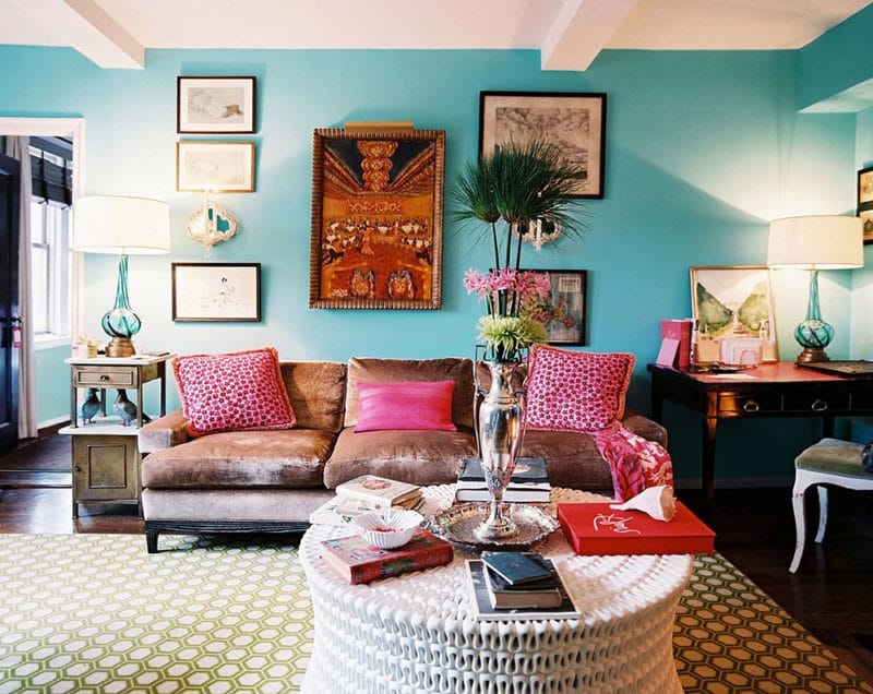 Розовая гостиная — 70 фото нежного дизайна гостиной с розовым оттенком #26