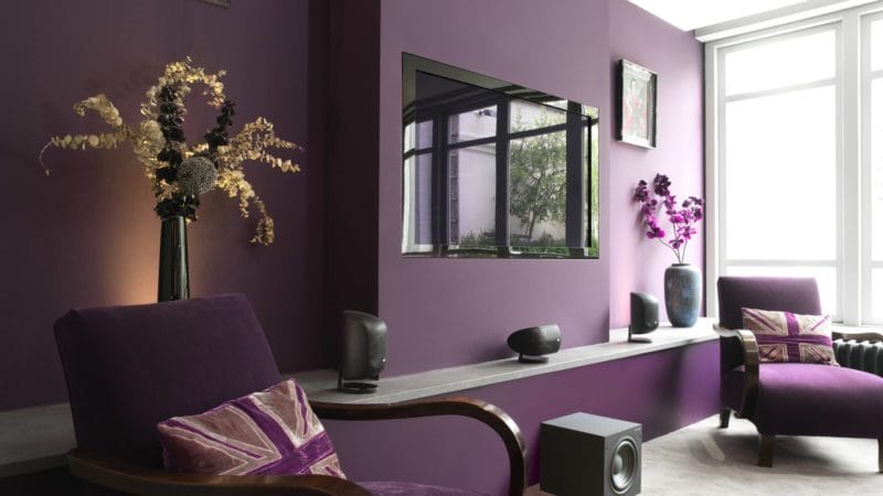 Фиолетовая гостиная — практические советы идеального сочетания (77 фото) #24