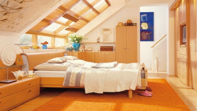 Спальня на мансарде — 70 фото оригинальных идей дизайна. Обзор достоинств такой спальни! #23