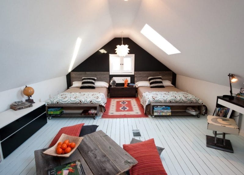 Спальня на мансарде — 70 фото оригинальных идей дизайна. Обзор достоинств такой спальни! #24