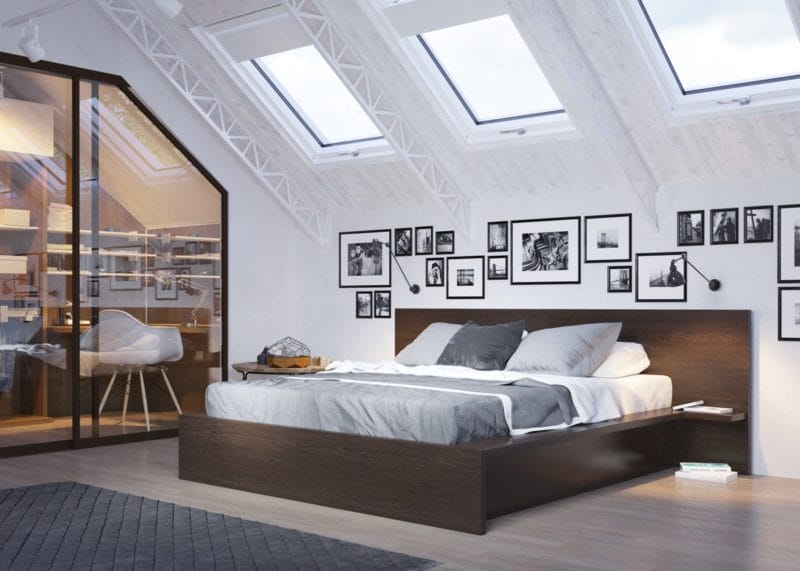 Спальня на мансарде — 70 фото оригинальных идей дизайна. Обзор достоинств такой спальни! #33