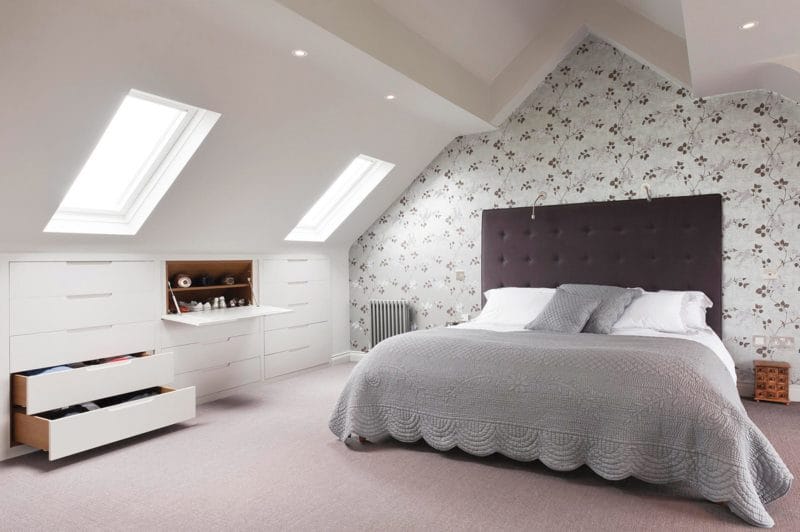 Спальня на мансарде — 70 фото оригинальных идей дизайна. Обзор достоинств такой спальни! #46