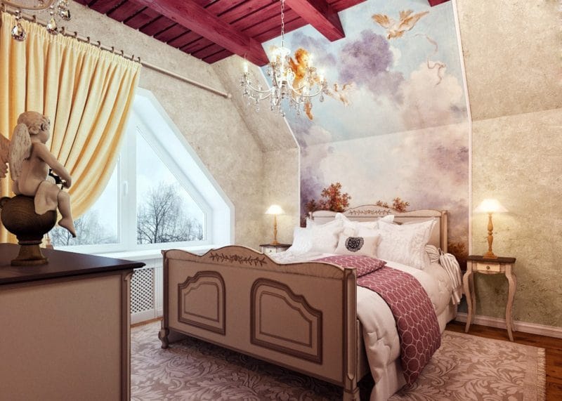 Спальня на мансарде — 70 фото оригинальных идей дизайна. Обзор достоинств такой спальни! #53