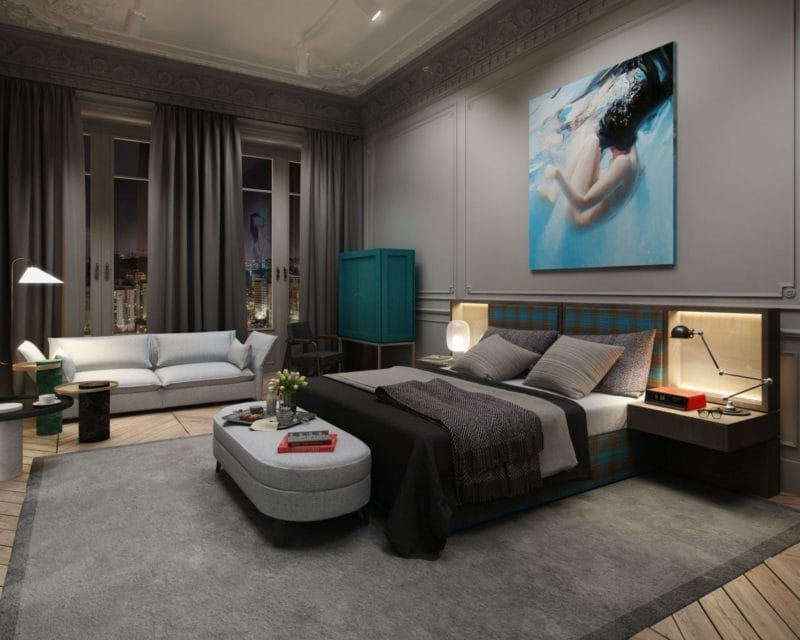 Спальня в квартире — изумительный и строгий дизайн (85 фото идей) #58
