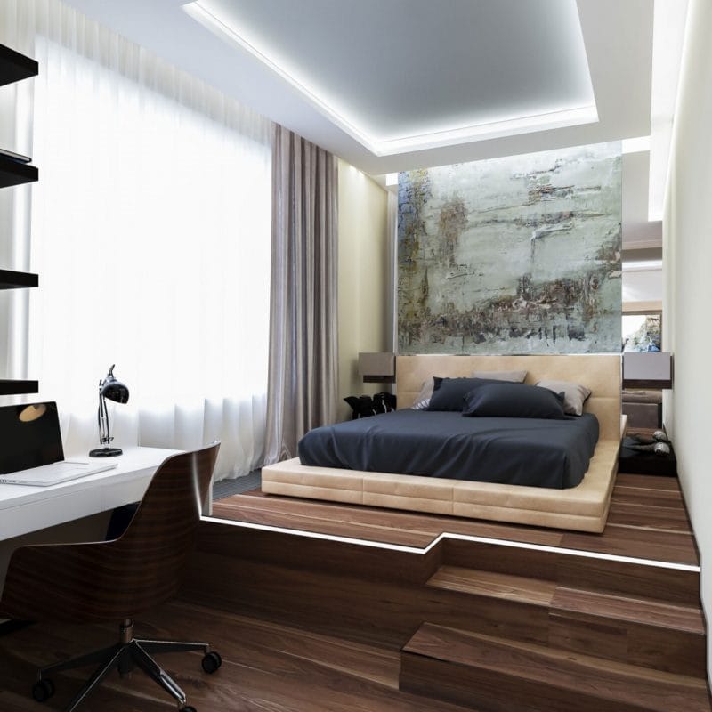 Спальня в квартире — изумительный и строгий дизайн (85 фото идей) #15